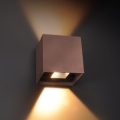 Brilagi - Lauko sieninis LED šviestuvas CUBE LED/6W/230V rudas IP54