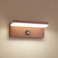 Brilagi - LED lauko sieninis šviestuvas su judesio jutikliu TESSI LED/10W/230V rudas IP54