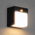 Brilagi - LED Lauko sieninis šviestuvas su jutikliu TERNI LED/12W/230V juodas IP44