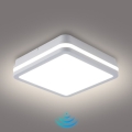 Brilagi - LED lauko šviestuvas su jutikliu BENE LED/18W/230V 22x22 cm baltas IP54