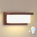 Brilagi - LED RGBW dimeriuojamas lauko sieninis šviestuvas BRICKY 1xE27/9W/230V 2700-6500K IP54 ruda