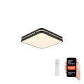 Immax NEO 07154-B30 - LED reguliuojamas lubų šviestuvas NEO LITE PERFECTO LED/24W/230V Wi-Fi Tuya juodas + nuotolinio valdymo pultas