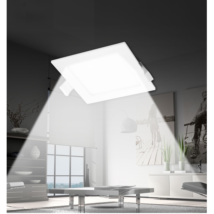 Aigostar - LED įleidžiamas lubinis šviestuvas LED/12W/230V 16,5x16,5 cm 3000K balta
