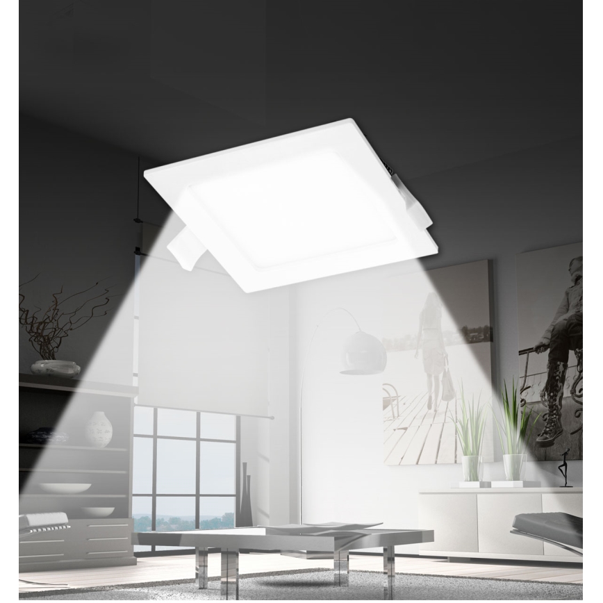 Aigostar - LED įleidžiamas lubinis šviestuvas LED/16W/230V 16,5x16,5 cm 4000K balta