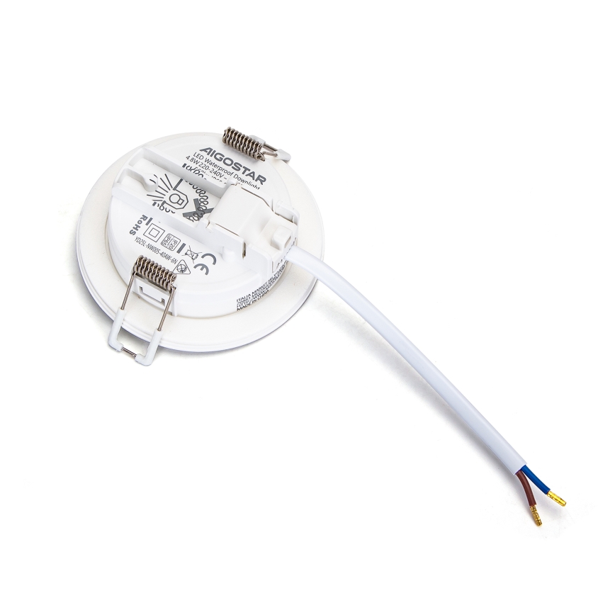 Aigostar - LED įleidžiamas lubinis vonios šviestuvas LED/4,8W/230V 4000K balta IP65