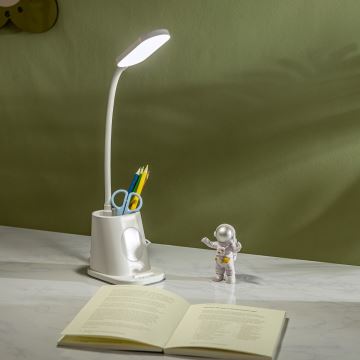 Aigostar - LED Pritemdomas įkraunamas stalinis šviestuvas LED/2,8W/5V 1800mAh 3000/5000K balta