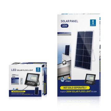 Aigostar - LED pritemdomas saulės prožektorius LED/200W/3,2V IP67 + nuotolinio valdymo pultas