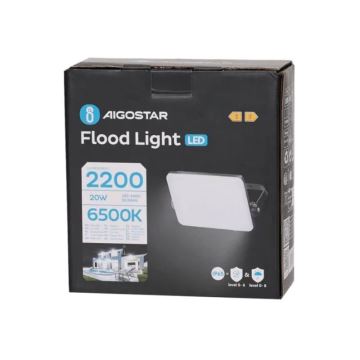 Aigostar - LED prožektorius LED/20W/230V 6500K IP65 juoda