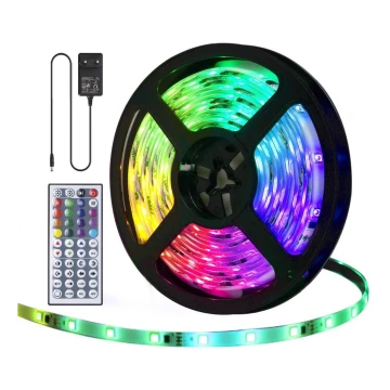 Aigostar - LED RGB Reguliuojama lauko juosta 5m LED/24W/12/230V IP65 + valdymo pultas