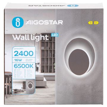 Aigostar - LED sieninis šviestuvas LED/16W/230V 6500K balta