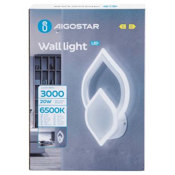 Aigostar - LED sieninis šviestuvas LED/20W/230V 6500K balta