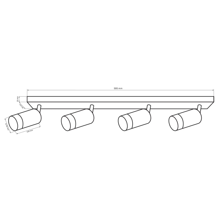 Akcentinis apšvietimas ARRAS 4xGU10/10W/230V balta