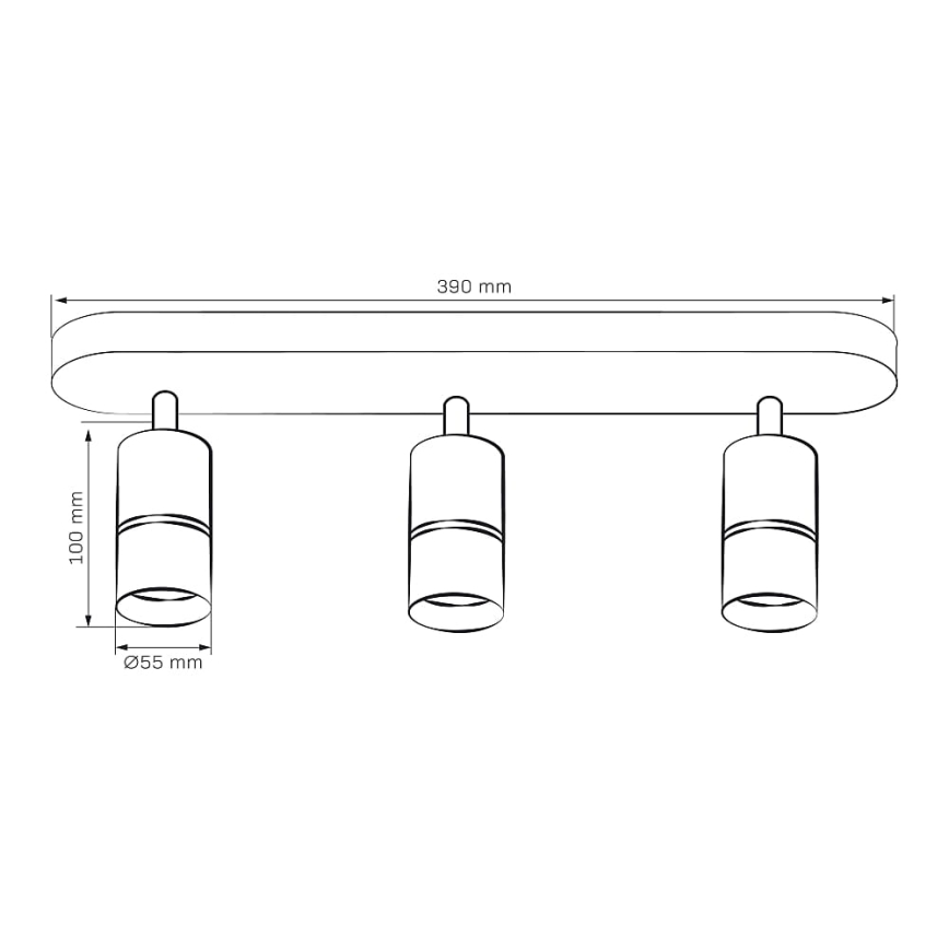 Akcentinis apšvietimas BAMBOO 3xGU10/10W/230V balta