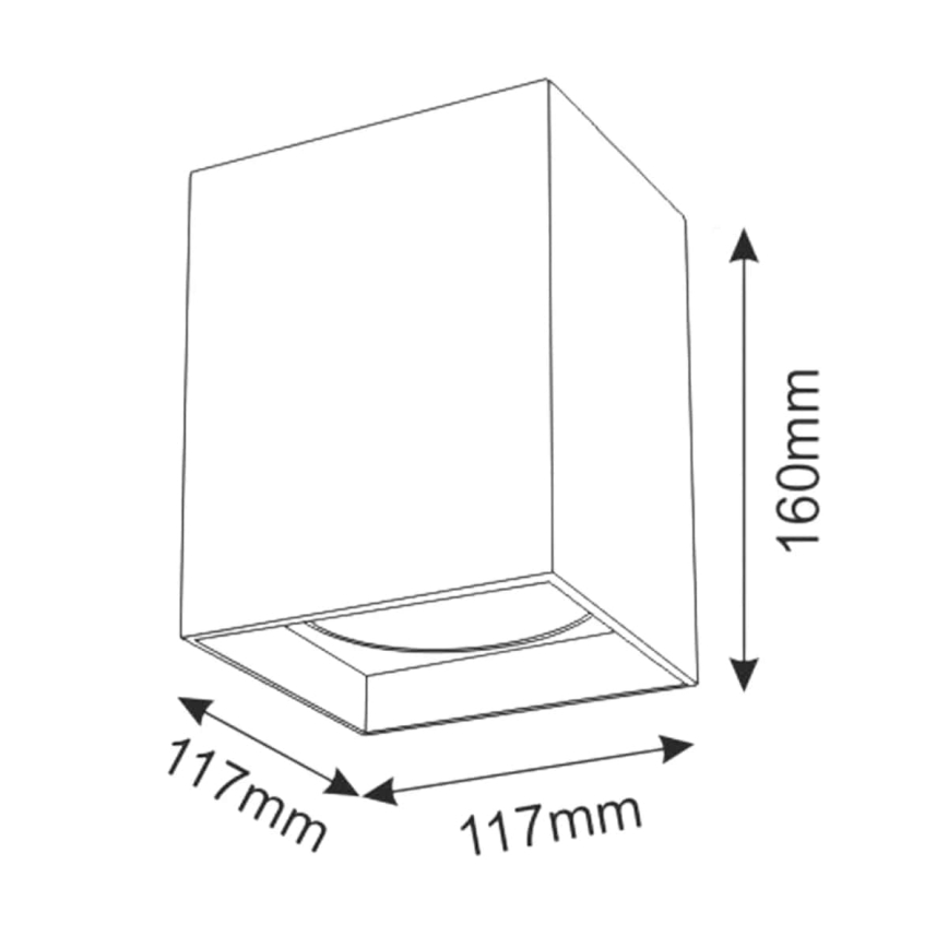 Akcentinis apšvietimas JUPITER 1xE27/20W/230V 11,7x11,7 cm juoda