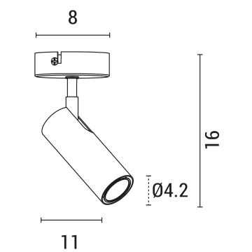 Akcentinis apšvietimas ROSETTE 1xGU10/7W/230V balta