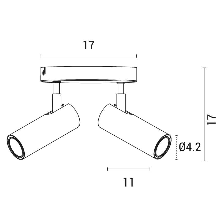 Akcentinis apšvietimas ROSETTE 2xGU10/7W/230V balta