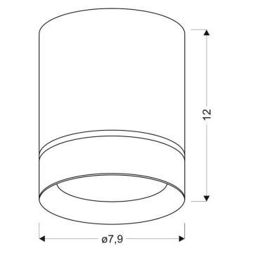 Akcentinis šviestuvas TUBA 1xGU10/15W/230V baltas