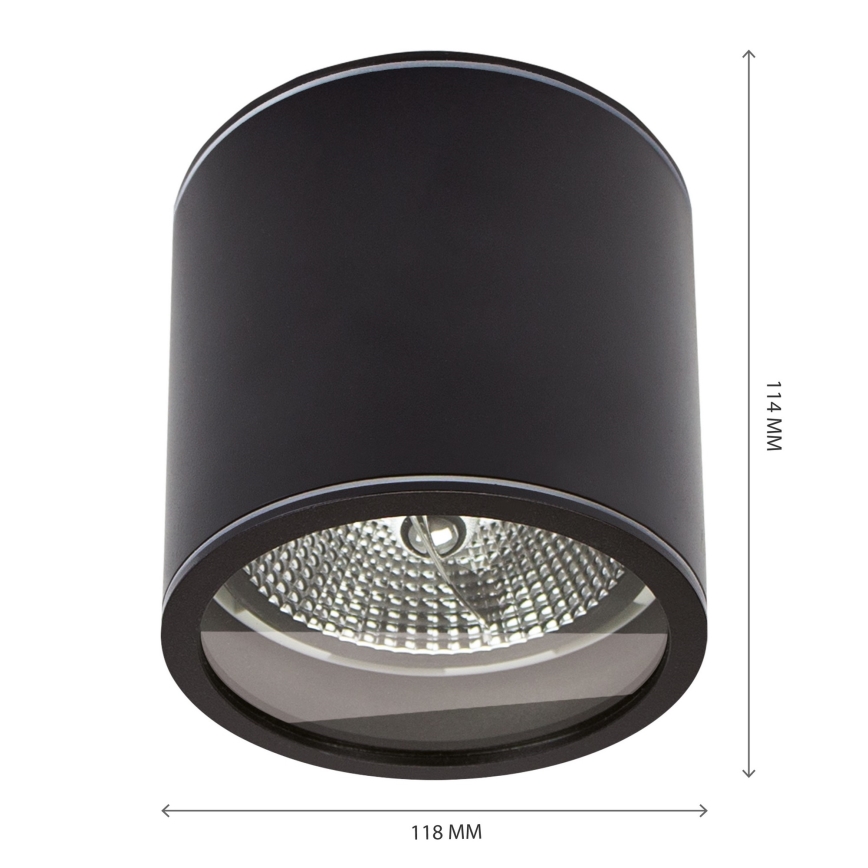 Akcentinis vonios šviestuvas CHLOE AR111 1xGU10/15W/230V IP44 apvalus juoda