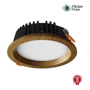 APLED - LED įleidžiamas lubinis šviestuvas RONDO WOODLINE LED/6W/230V 3000K diametras 15 cm ąžuolas medžio masyvo
