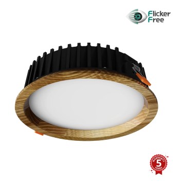 APLED - LED įleidžiamas lubinis šviestuvas RONDO WOODLINE LED/6W/230V 4000K diametras 15 cm uosio medžio masyvo