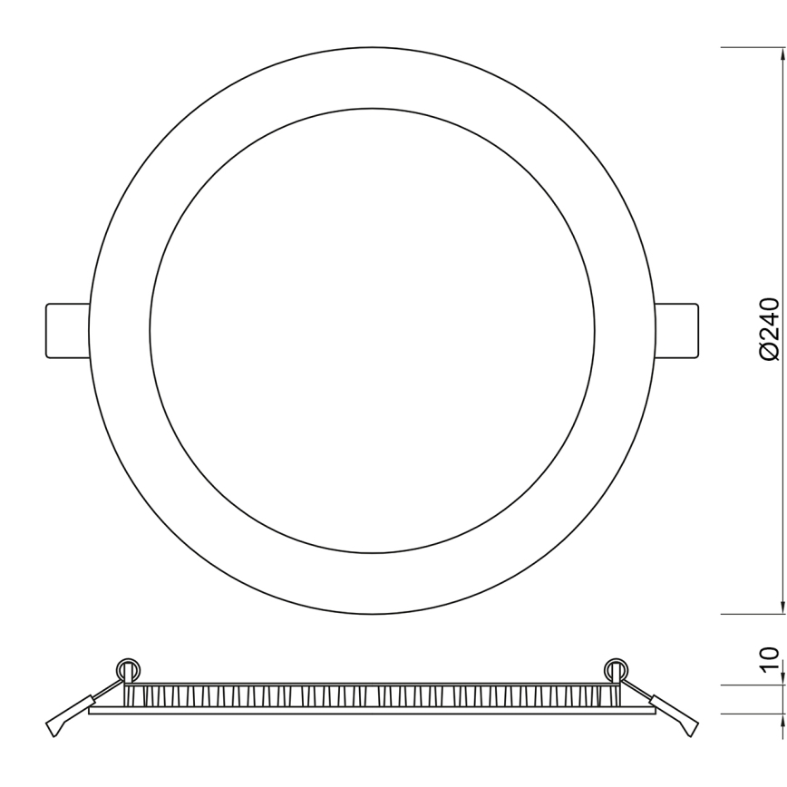 APLED - LED įleidžiamas lubinis vonios šviestuvas RONDO LED/18W/230V IP41 240 mm