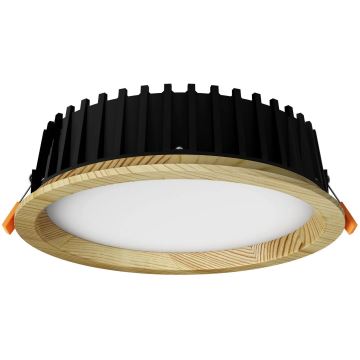 APLED - LED įleidžiamas lubinis šviestuvas RONDO WOODLINE LED/12W/230V 4000K diametras 20 cm pušis medžio masyvo