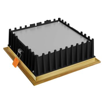 APLED - LED įleidžiamas lubinis šviestuvas SQUARE WOODLINE LED/12W/230V 3000K 17x17 cm pušis medžio masyvo