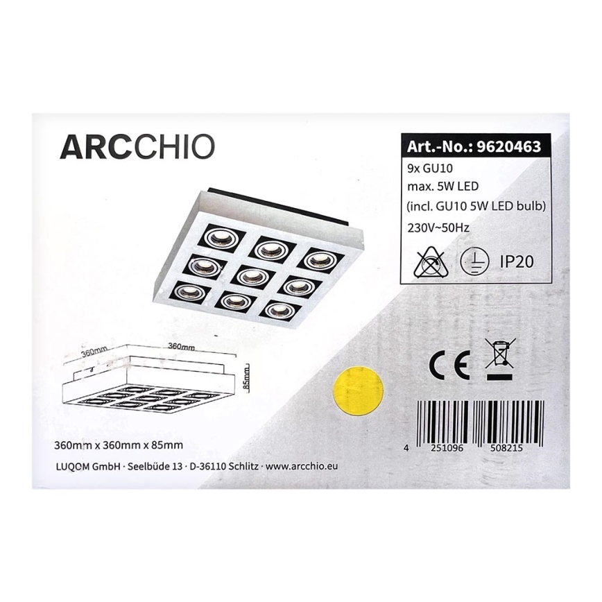 Arcchio - LED akcentinis šviestuvas VINCE 9xGU10/230V