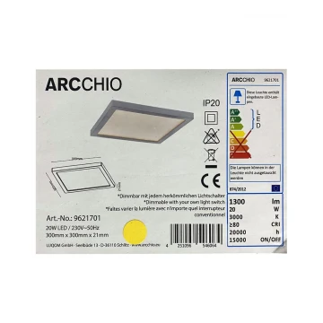 Arcchio - LED Reguliuojamas lubinis šviestuvas SOLVIE LED/20W/230V