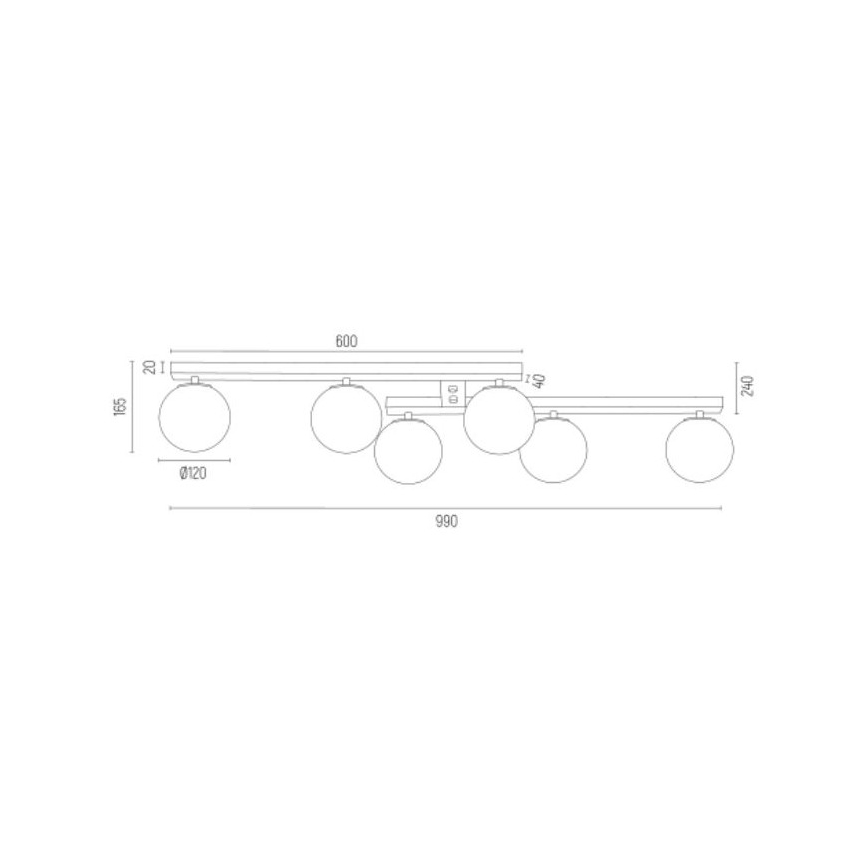 Argon 2544 - Ant pagrindo montuojamas sietynas FREEMONT 6xE14/7W/230V