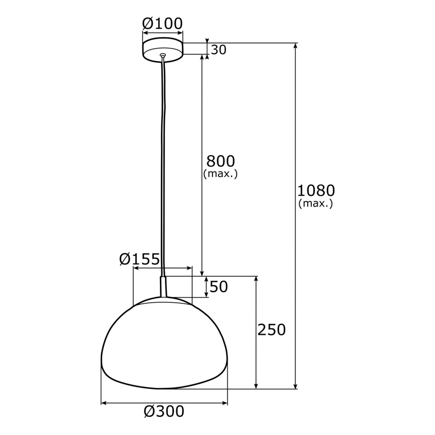 Argon 4316 - Pakabinamas sietynas TRINI 1xE27/15W/230V žalvaris