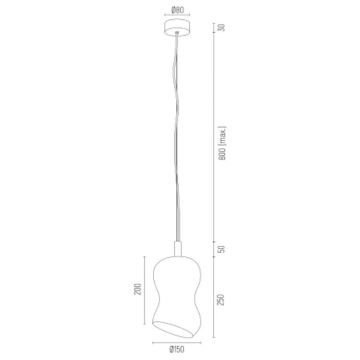 Argon 4742 - Pakabinamas sietynas DEPORTIVO 1xE27/15W/230V