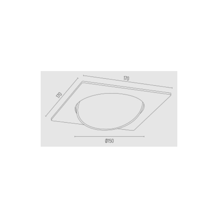Argon 4746 - Įleidžiamas šviestuvas OLIMP 1xGU10-AR111/12W/230V juodas