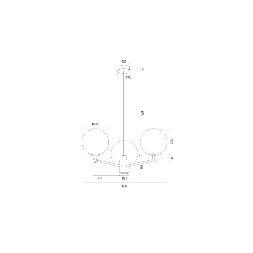 Argon 6307 - Sietynas ant stulpo PALOMA 3xE14/7W/230V auksas/balta