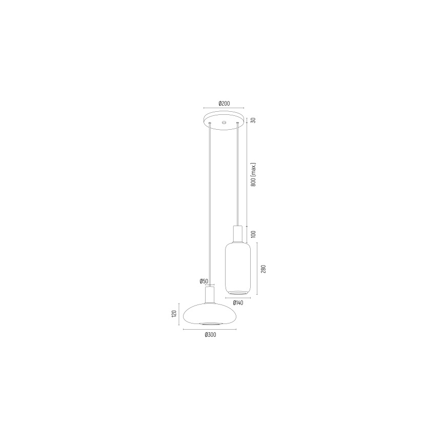 Argon 7214 - Pakabinamas sietynas SAGUNTO PLUS 2xE27/15W/230V juoda