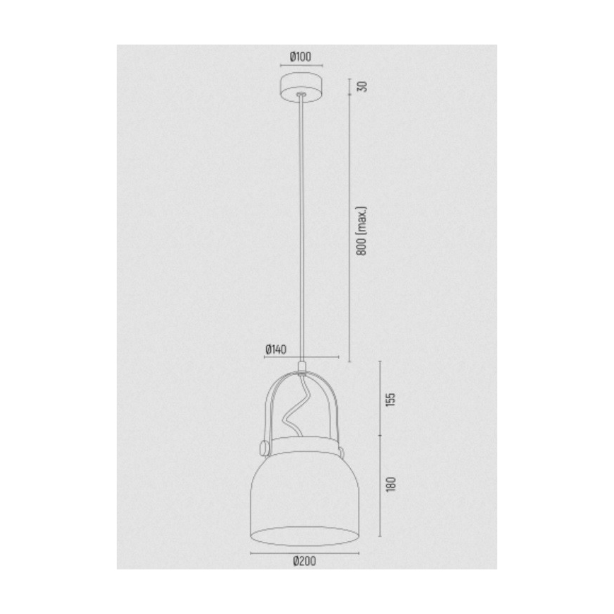 Argon 8282 - Pakabinamas sietynas LOGAN 1xE27/15W/230V d. 20 cm raudonas