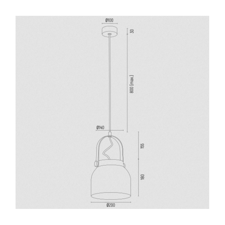 Argon 8283 - Pakabinamas sietynas LOGAN 1xE27/15W/230V d. 20 cm žalias