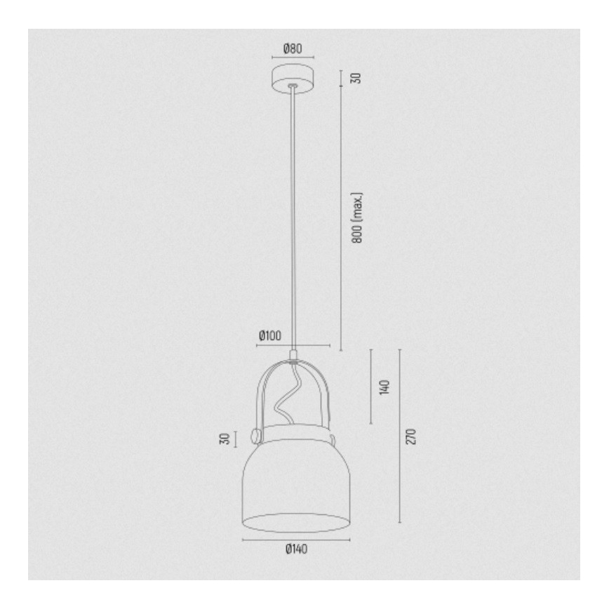 Argon 8291 - Pakabinamas sietynas LOGAN 1xE27/15W/230V d. 14 cm juodas