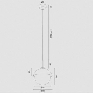 Argon 8294 - Pakabinamas sietynas CAPPELLO 1xE27/15W/230V baltas