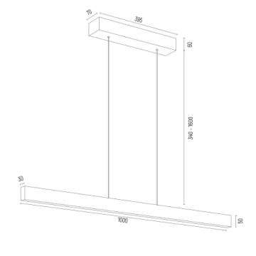 Argon 8306 - LED sietynas, kabinamas ant virvės BALANS LED/35W/230V 3000K auksas