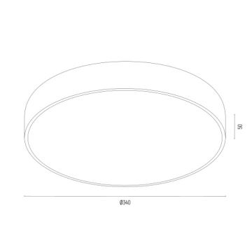 Argon 8334 - LED lubinis šviestuvas TIAMO LED/22W/230V 4000K raudona