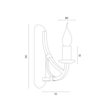 Argon 8355 – Sieninis šviestuvas LORENZO 1xE14/7W/230V