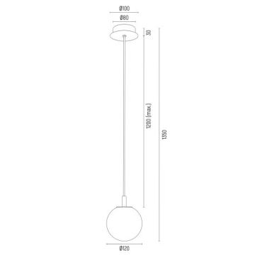 Argon 8450 - Pakabinamas sietynas ALMIROS 1xE14/7W/230V diametras 12 cm alabasteris auksas