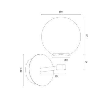 Argon 8502 - Sieninis šviestuvas PALOMA 1xE14/7W/230V auksas/balta