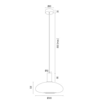 Argon 8565 - Pakabinamas sietynas SAGUNTO PLUS 1xE27/15W/230V diametras 30 cm juoda