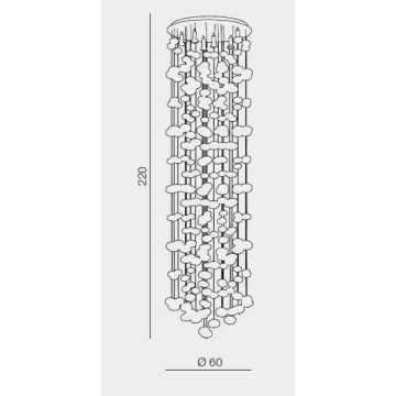 Azzardo AZ1296 - Pritvirtinamas šviestuvas LUVIA 9xGU10/50W/230V