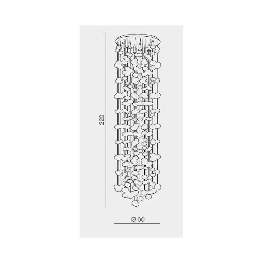 Azzardo AZ1296 - Pritvirtinamas šviestuvas LUVIA 9xGU10/50W/230V