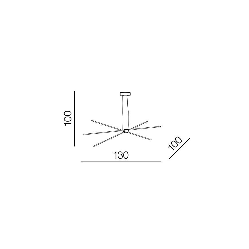 Azzardo AZ3135 - LED sietynas, kabinamas ant virvės JAX LED/33W/230V