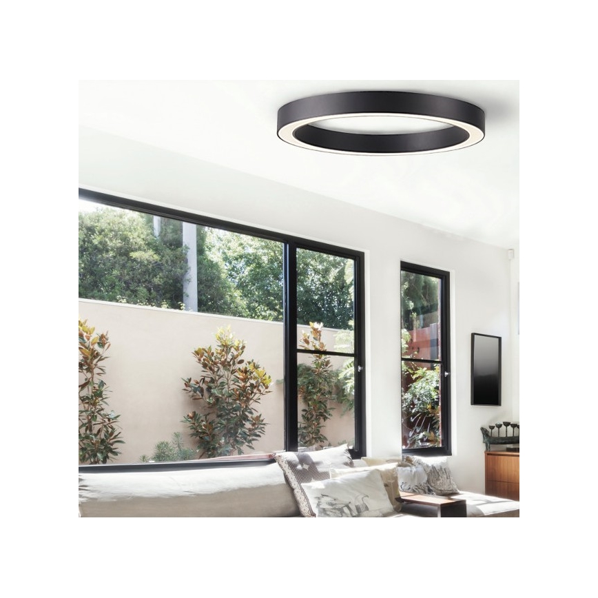 Azzardo AZ5032 - LED Pritemdomas lubinis šviestuvas MARCO LED/50W/230V juoda + nuotolinio valdymo pultas