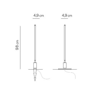 Azzardo AZ5338 - LED lauko šviestuvas FREDO LED/12W/230V IP54 98 cm